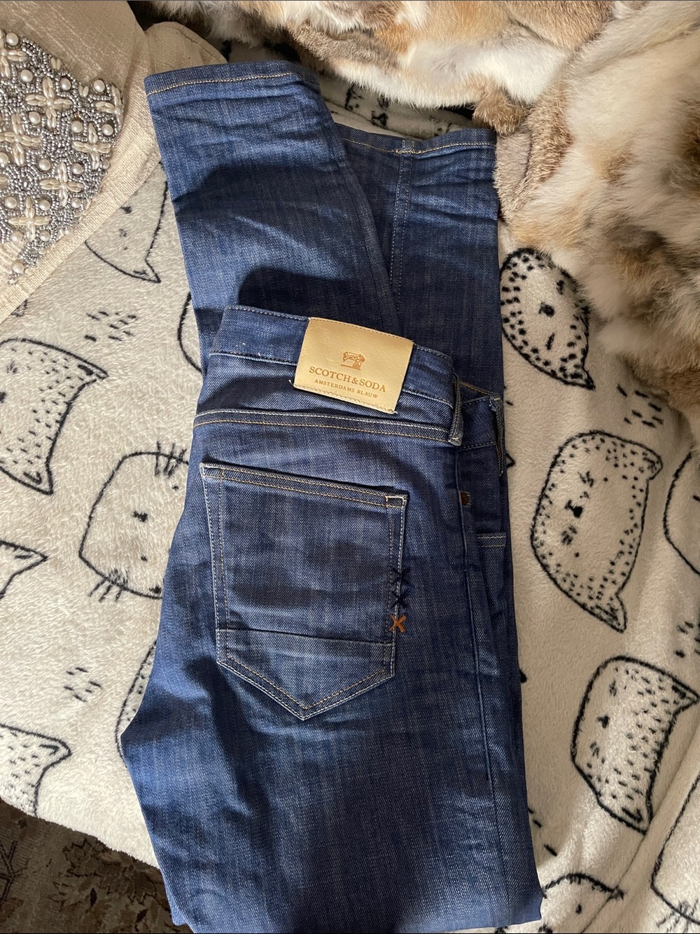 Scotch & Soda Slim Straight Dark Blue Denim Jeans